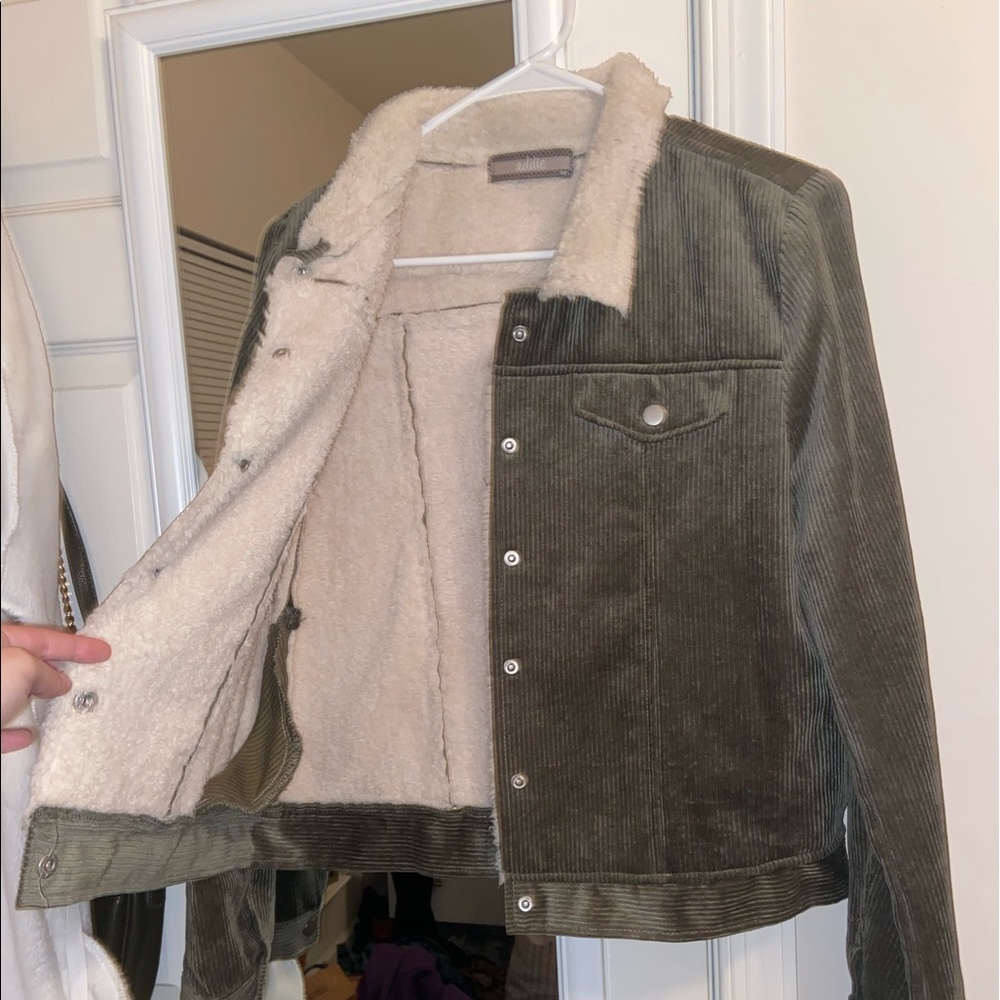 Army Green Corduroy lined jacket